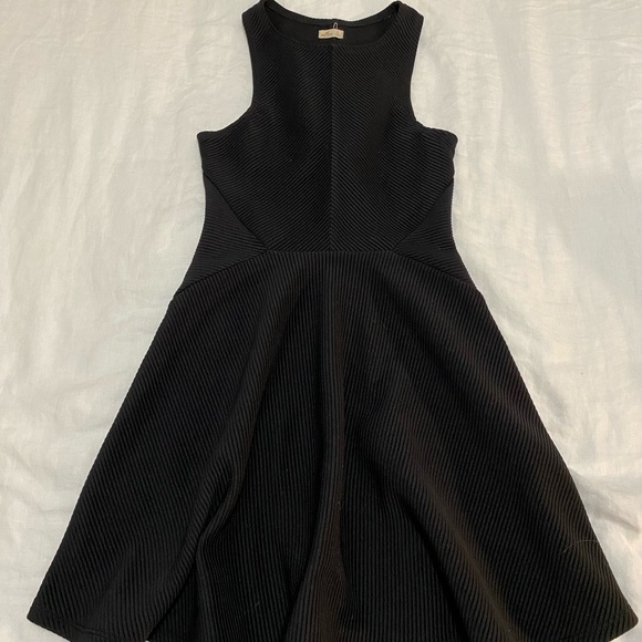 Black ribbed skater dress from Hollister
